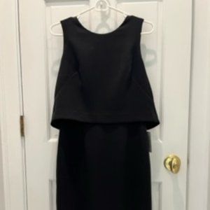 Brand New Eliza J Black Pop-Over Dress with Open Back